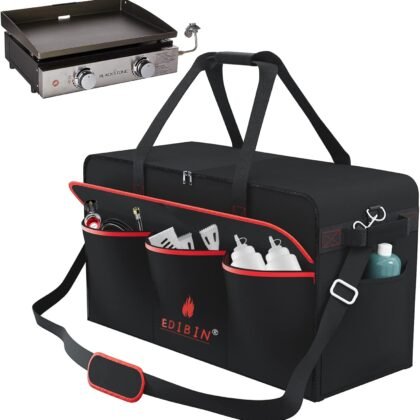 22" Griddle Carry Bag for Blackstone 22 Inch Tabletop Grill Without Hood,fits for Blackstone 1666 Tabletop Griddle,Water Resistant 600D Polyester Heavy Duty
