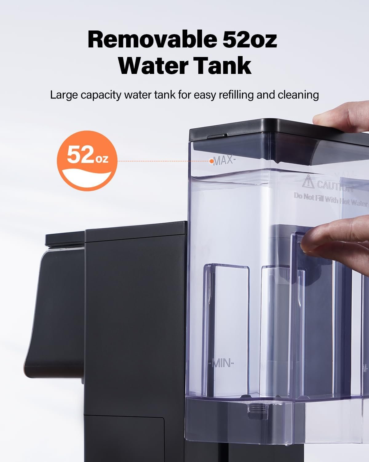 Coffee Maker Hot & Iced With Bold Setting,Single Serve Coffee Maker For K Cup And Grounds,52 Oz Removable Water Tank,6-14 Oz Brew Sizes,One Cup Kcup Coffee Machine With Reusable Filter,(Black) - Image 3