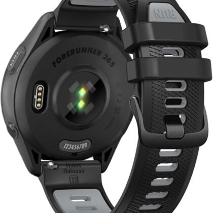 22mm Quick Release Watch Band for Garmin Forerunner 265/Forerunner 255/Vivoactive 4/Venu 3/Venu 2 - Soft Silicone Replacement Band Watch Strap