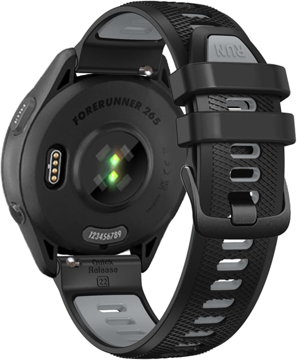 22mm Quick Release Watch Band for Garmin Forerunner 265/Forerunner 255/Vivoactive 4/Venu 3/Venu 2 - Soft Silicone Replacement Band Watch Strap