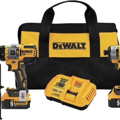 DEWALT FLEXVOLT ADVANTAGE 20V MAX* Combo Kit with Hammer Drill & Impact Driver, 5.0-Ah, 2-Tool (DCK2100P2)