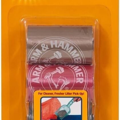 Arm & Hammer 2-in-1 Litter Scoop and Waste Bags Refills, Odor Control with Activated Baking Soda, Fresh Scent, 3 Count