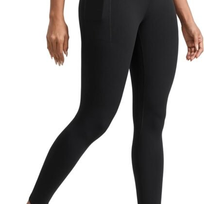 CRZ YOGA Butterlift Workout Leggings Pockets 25" - High Waist Pilates Athletic Gym Womens Yoga Pants Buttery Soft