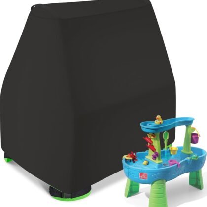 NIUFAN Kids Water Table Cover Fit Step2 Rain Showers Splash Pond Water Table, Outdoor Waterproof Water Table Toys Cover-Cover only, NF_WC_001