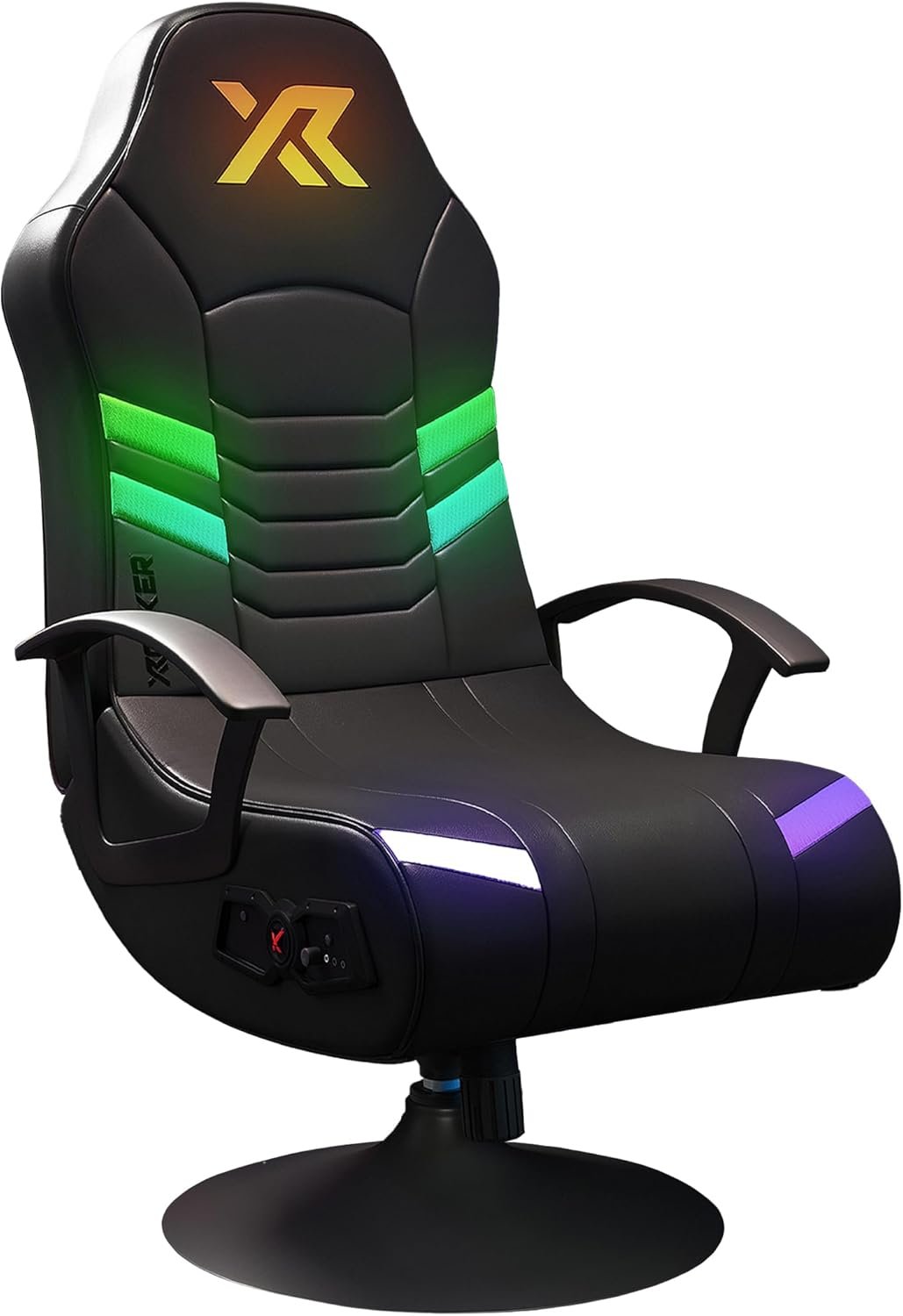 X Rocker PC Computer Gaming Desk Chair, Built-in Audio, College Dorm Essentials for Guys and Girls, Bedroom, Dorm Room Essentials, Foldable, Gifts for Gamers