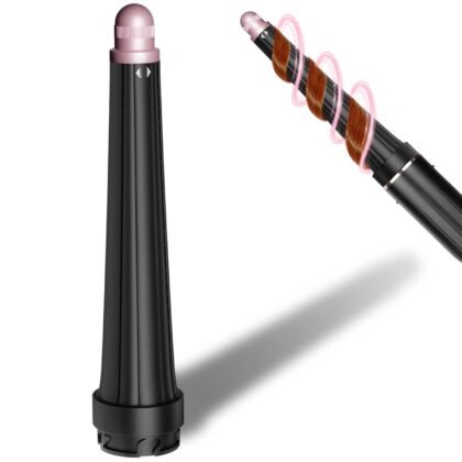 Long Barrel Curling for Shark Flex Style Attachment, 0.78-1.4Inch Conical Hair Curlers Compatible with Shark FlexStyle HD435/430, Self-Curling Barrel with Both Curl Directions,Black Rose Gold