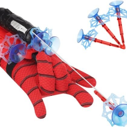 Spider Web Shooters with Gloves, Superheroes Wrist Launcher Toy, Funny Children Educational Toys, Party Cosplay Gift for Kids