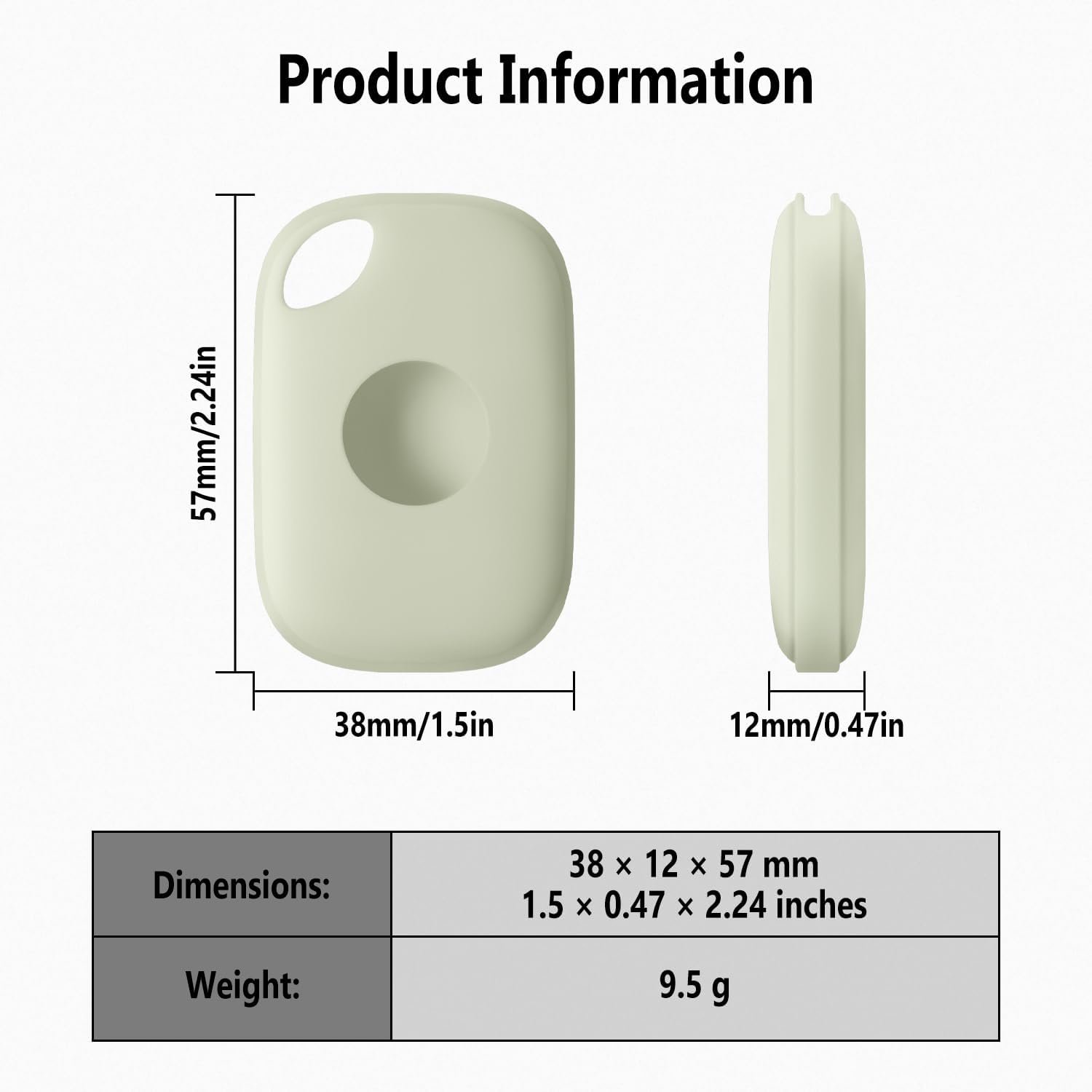 Geiomoo Silicone Case for Tile Pro (2024) Tracker, Soft Flexible Scratch Resistant Protective Cover with Carabiner (Luminous Green) - Image 3