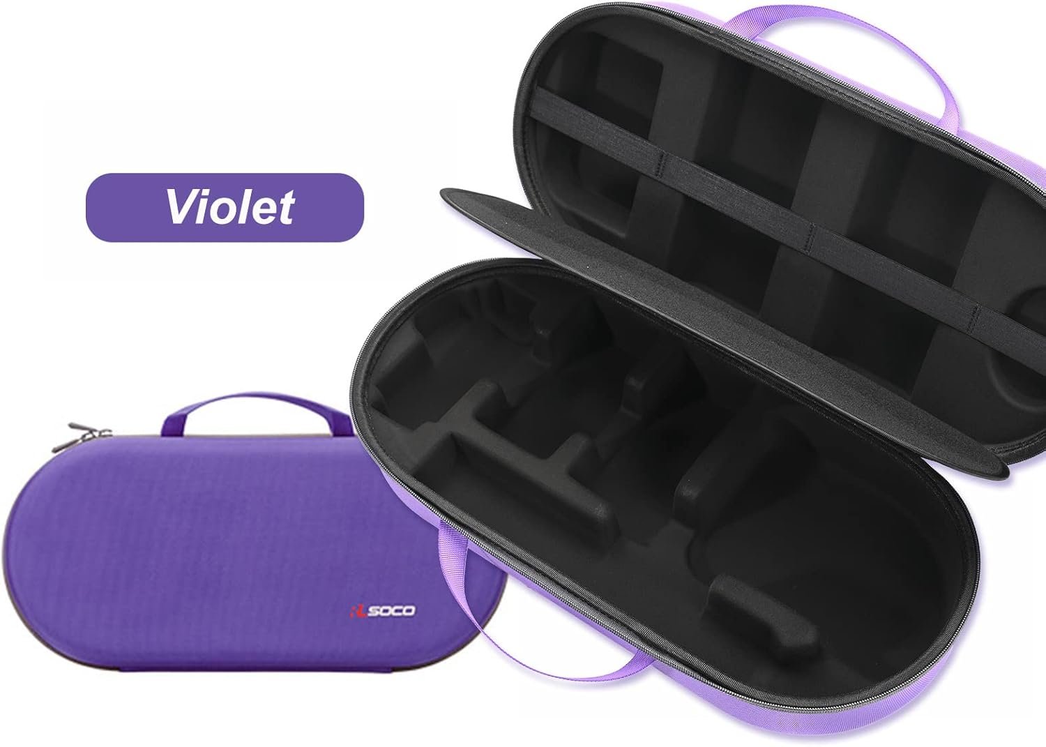 RLSOCO Hard Case for Dyson Airwrap Complete Long/Complete Styler HS08 HS05 HS01,NOT for Dyson Airwrap i.d. - Fits 4pcs Long Barrels or Short Barrels - Violet (Case Only,Hair Styler is not Included) - Image 7