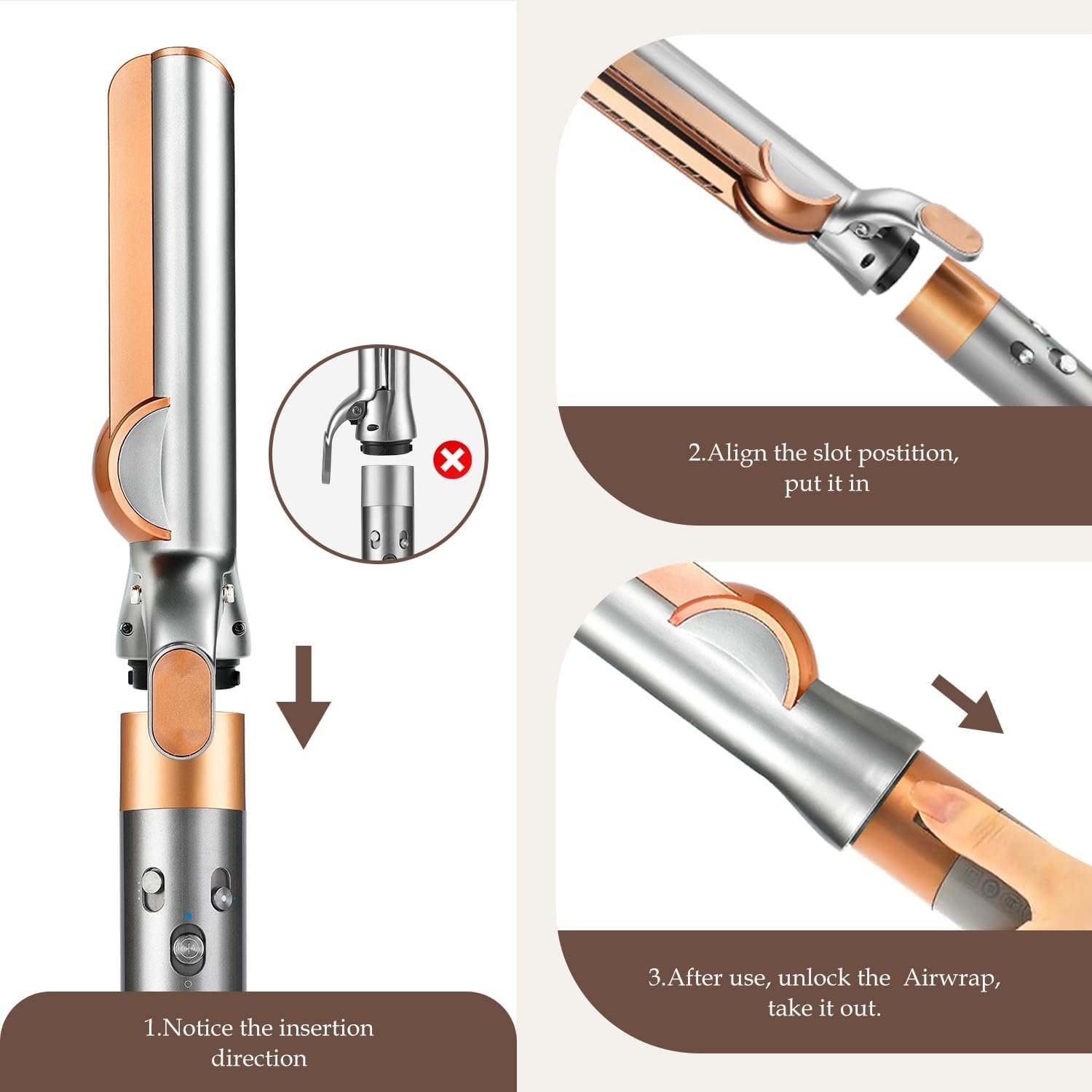 Airflow Attachment for Dyson Airwrap Styler, Nozzles Attachment for Smooth Hair Style with Less Damage and Breakage for Dyson Airwrap HS01 HS05 HS08 - Image 6