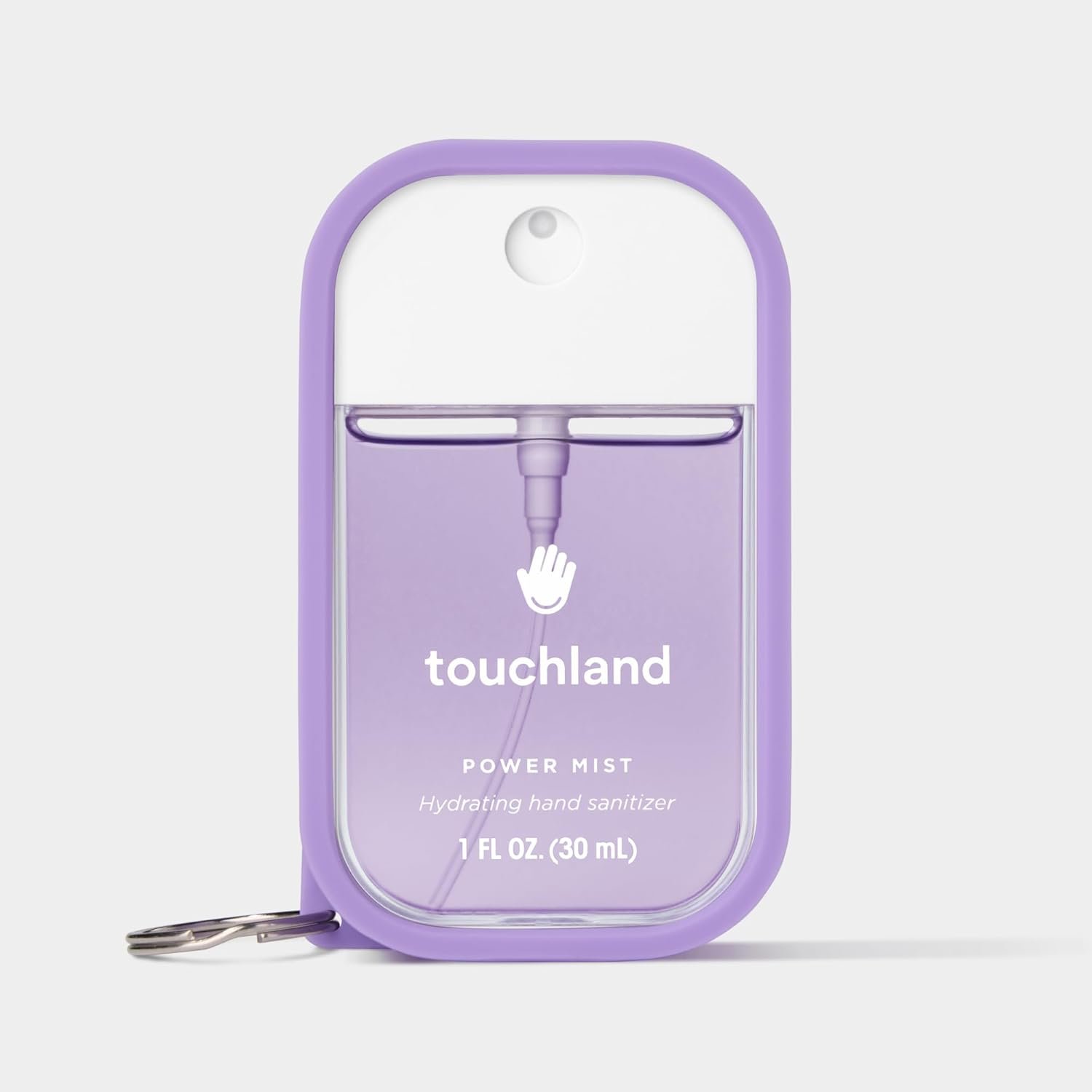 Touchland Hand Sanitizer Mist Case 1FL. OZ., Protective and Stylish Hand Sanitizer Spray Accessory, Silicone Case with Keyring, Purple Haze - Image 3