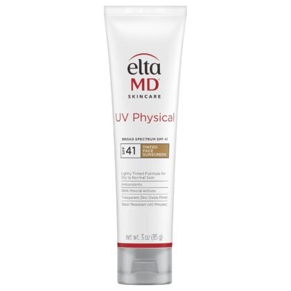 EltaMD UV Physical Tinted Sunscreen for Face, 100% Mineral Active Sunscreen