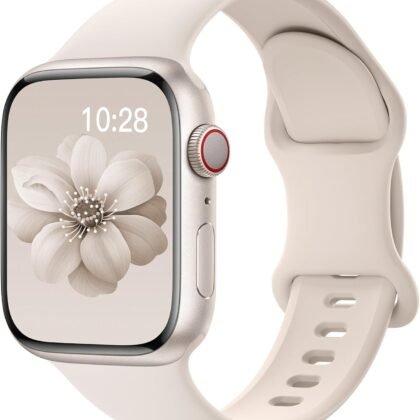 Sport Silicone Band Compatible with Apple Watch Bands 40mm 38mm 41mm 44mm 45mm 42mm 49mm Women Men,Soft Wristband Waterproof Replacement Sport Strap for iWatch Bands Series 9 8 7 6 5 4 3 2 1 SE Ultra