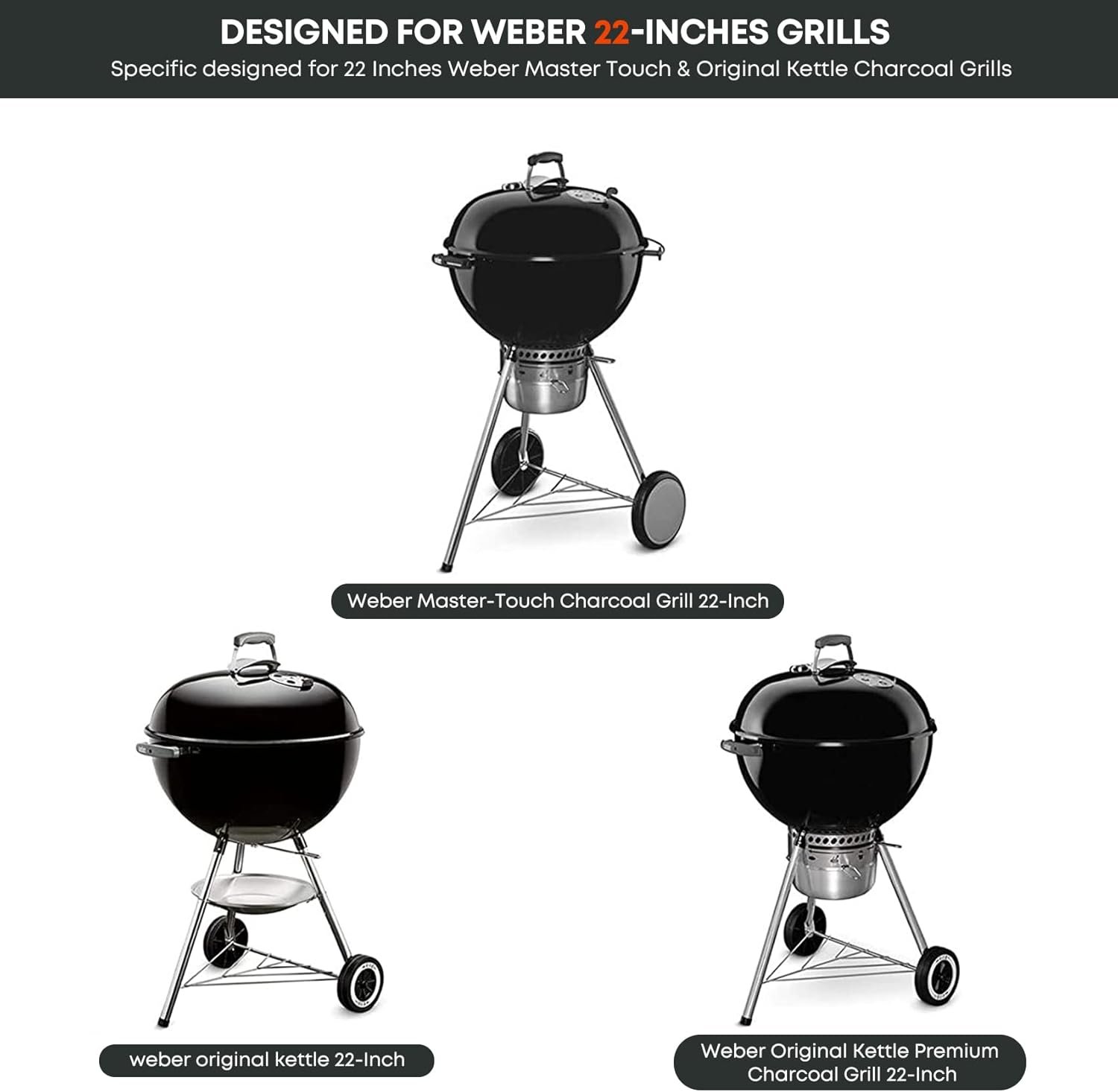 Stanbroil Grill Side Table for 22 Inch Weber Master-Touch & Original Kettle & Original Kettle Premium Charcoal Grills - Image 5