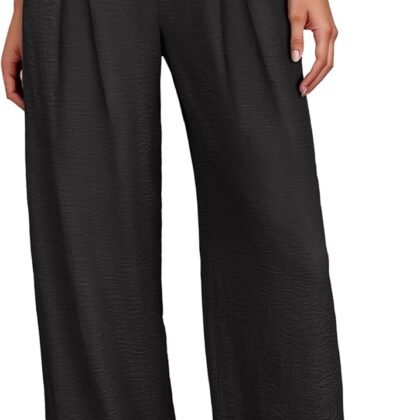 ANRABESS Women Wide Leg Dress Pants 2026 Summer High Waisted Business Casual Work Trousers Dressy Office Palazzo Pants Slacks