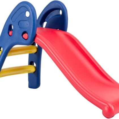 Baby Joy Folding Slide, Indoor First Slide Plastic Play Slide Climber Kids (Ellipse Rail)