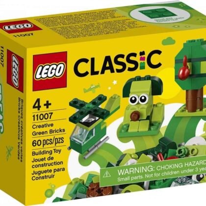LEGO Classic Creative Green Bricks 11007 Starter Set Building Kit with Bricks and Pieces to Inspire Imaginative Play (60 Pieces)