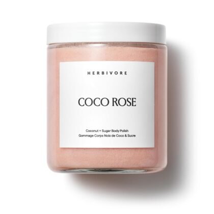 HERBIVORE Coco Rose Coconut Oil Body Polish | Exfoliating Body Scrub with Shea Butter | Smooths & Softens Skin, Plant-Based, Vegan, for All Skin Types