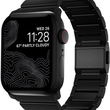 Titanium Apple Watch Band v2 45mm, Titanium Ultra Watch Band with Adjustable Links and Integrated Lugs, Band for Apple Watch Ultra, Compatible with Apple Watch Series 1-10, and SE