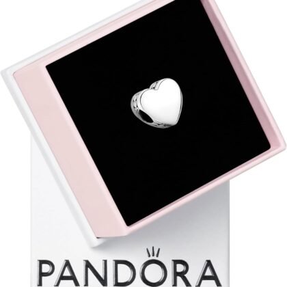 PANDORA Heart Charm - Compatible Moments Bracelets - Jewelry for Women - Gift for Women in Your Life - Made with Sterling Silver, With Gift Box
