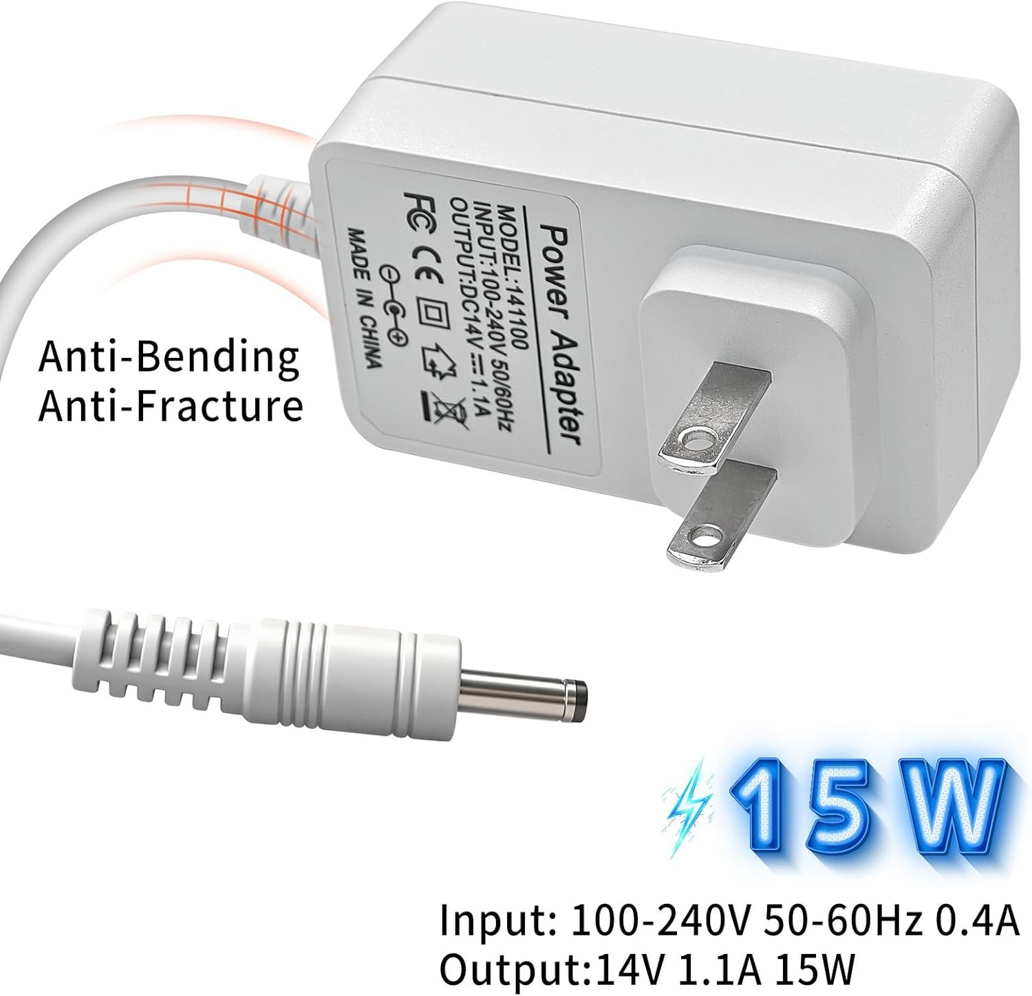 15W Power Adapter Charger for Google WiFi AC2200/Nest Hub - 9.8ft Extra-Long Cable, Compatible with Router 2nd Gen Google Hub GA01423-US/W18-015N1A/G1015-US Replacement Power Supply Cord - Image 7