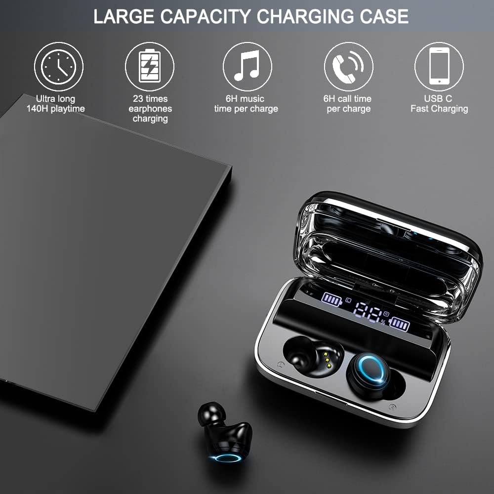 Motast Wireless Earbuds, Bluetooth 5.3 Earbuds 140H Playtime Headphones HD Stereo Noise Cancelling Earphones in Ear with Mic, USB-C Charging Case, IP7 Waterproof Headset for Sports - Image 4