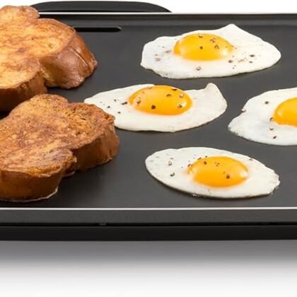 Presto 07072 22-Inch Extra Large Griddle, 22"x 13", Low Profile Design, Ceramic Nonstick, Black