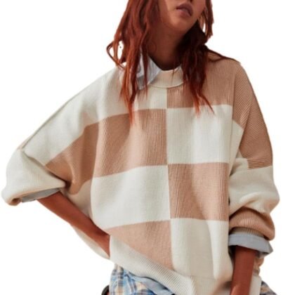 Free People, Womens, Checker Easy Street Tunic, White Sand Combo, Medium