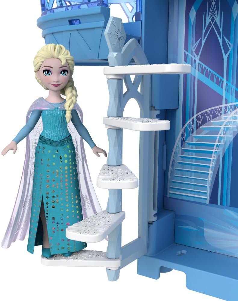 Mattel Disney Princess Toys, Storytime Stackers Elsa Ice Palace, Stackable Castle Doll House with Small Doll & 8 Pieces, Inspired by The Disney Frozen Movies - Image 5