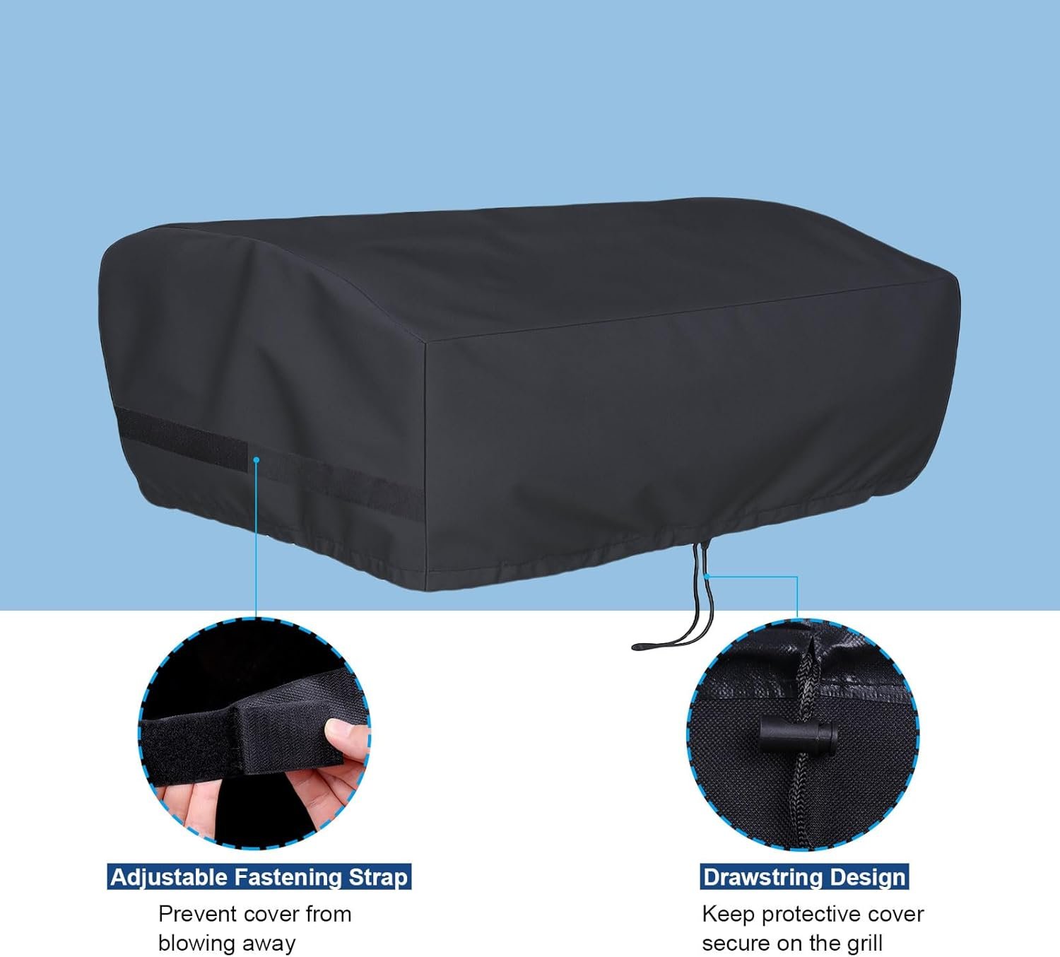 BEOTBRMI Tabletop Grill Cover for Blackstone 22 Inch Griddle with Hood, Waterproof Oxford BBQ Grill Cover with Drawstrings, Tear Resistant, UV & Fade Resistant - Image 3