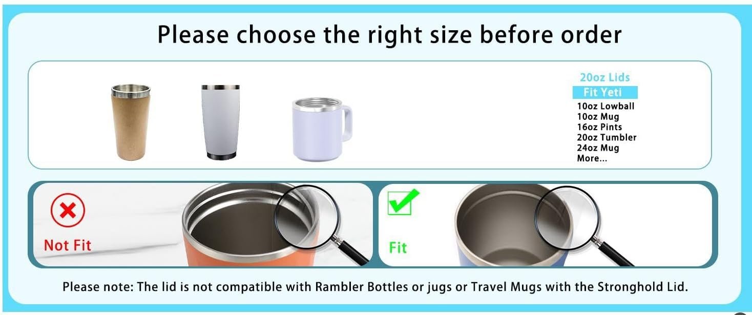 Magnetic Spill Proof Tumbler Lid – 30oz Replacement Compatible with Yeti Rambler, RTIC, Ozark Trail | Leak Resistant, Dishwasher Safe, BPA Free (30 oz) - Image 10
