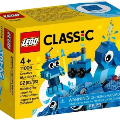 LEGO Classic Creative Blue Bricks 11006 Kids’ Building Toy Starter Set with Blue Bricks to Inspire Imaginative Play (52 Pieces)