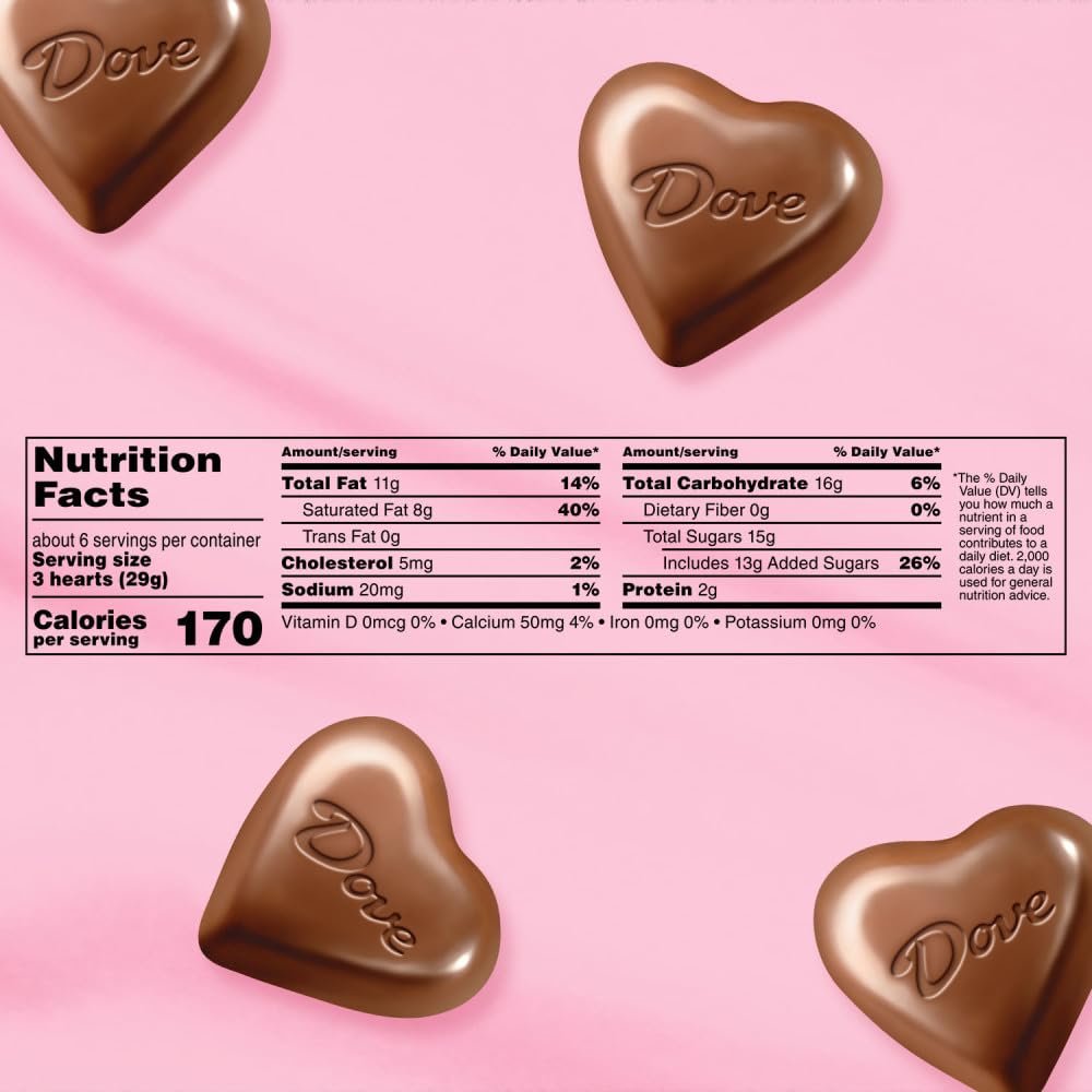 DOVE Assorted Chocolate Truffles, Valentines Chocolate Candy Gift, 5.82 oz Heart Tin - Image 2