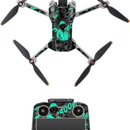 FSIDIWT Skin Stickers Compatible with DJI Mini 4 Pro, Waterproof Sticker Decal Skin DIY Accessory for DJI Mini 4 Pro Drone and RC 2 Controller (E)