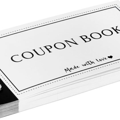 Personalized Coupon Book, 30 Blank Coupon Cards for All Occasions, Valentines Day Gifts for Him Her, Unique Anniversary Birthday Gifts for Boyfriend Girlfriend, Valentines Gift for Husband, Wife