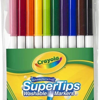 Crayola -10Color Washable Super Tippens Multi