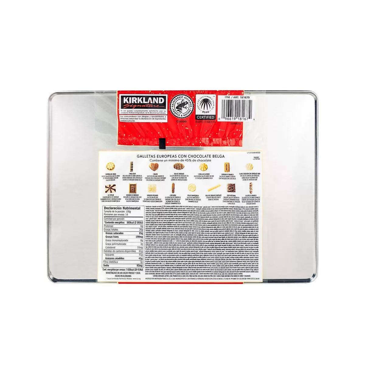 European Cookies Kirkland Signature with Belgian, Chocolate, 49.4 Oz - Image 2