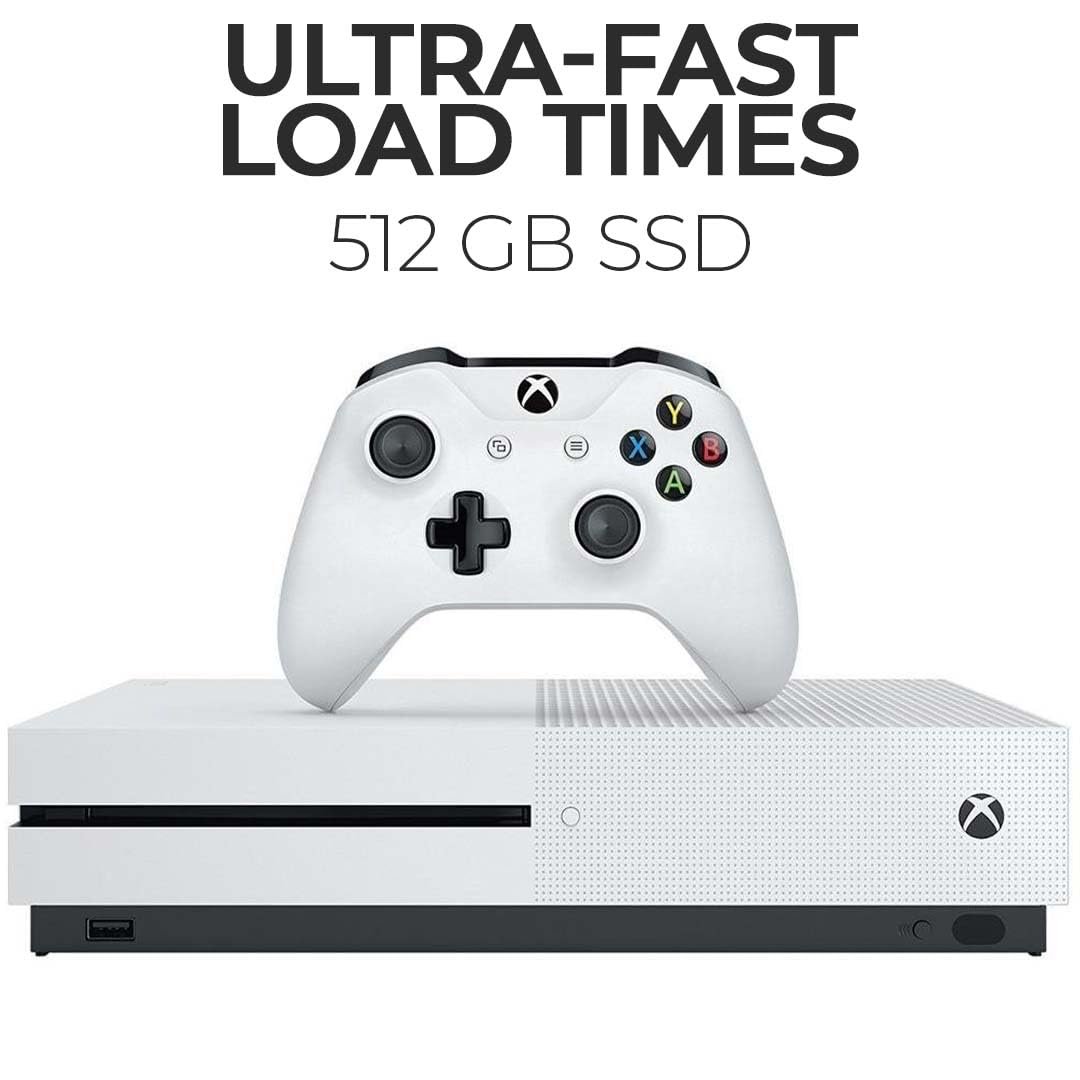 Zeust Xbox One S 512GB Console Bundle - Includes the Xbox One S 500 GB Console White, 1 Wireless Controller, HDMI Cable, and Microfiber Cloth - Compact Digital Gaming Kit (Renewed) - Image 2