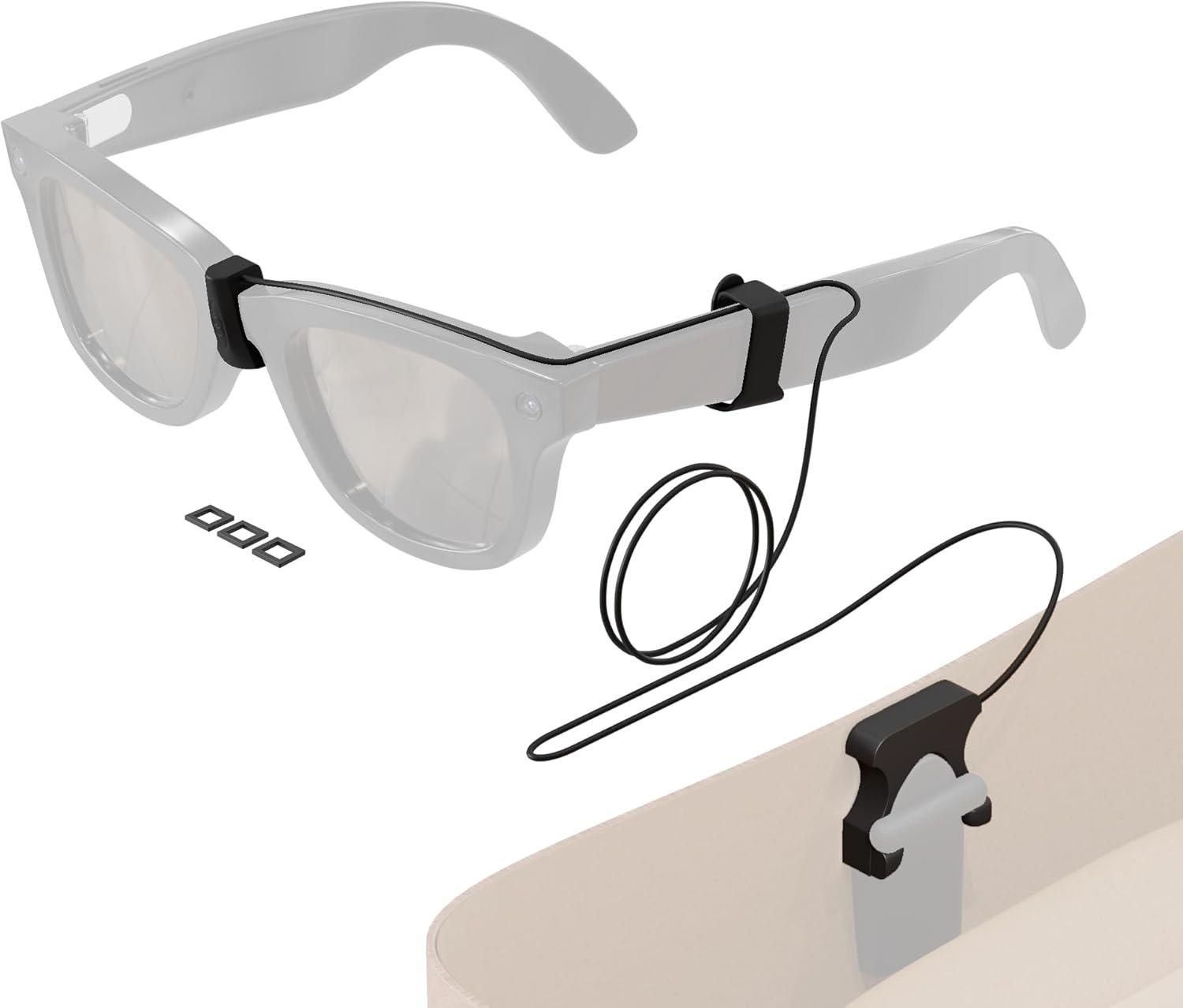 Extension Charging Cable Compatible with RayBan META Smart Glasses Charger Case for Wayfarer, Skyler, and Headliner