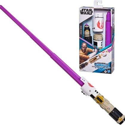 STAR WARS Lightsaber Forge Mace Windu Extendable Purple Lightsaber Toy, Customizable Roleplay Toy for Kids Ages 4 and Up, Multi-Colored, Standard, (F1164)