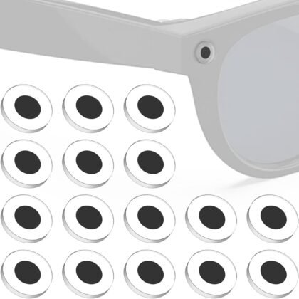 12pcs Glasses Light Cover Lens Protectors for Meta, Smart Glasses LED Light Blocking Stickers Accessories Compatible with Meta/Skyler/Headliner Series