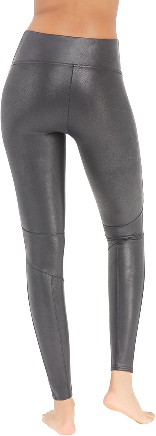 SPANX Faux Leather Moto Leggings - Seamless Tummy Control - Contoured Leather Leggings - for Fashion & Everyday Wear - Image 2