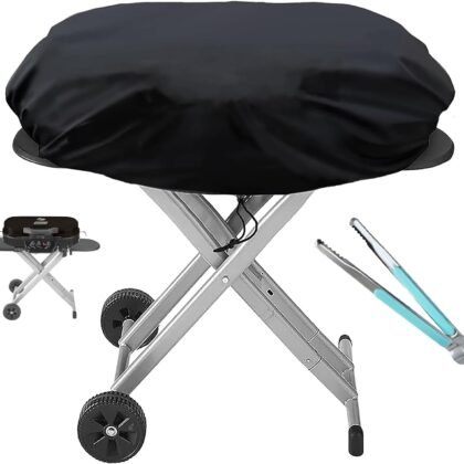 Heavy Duty Portable Grill Cover for Coleman Roadtrip 285/LX/LXX/LXE and Smoke Hollow 205 Grills, Outdoor Small Grill Cover, Grill Accessories for Coleman, Waterproof, All-Weather