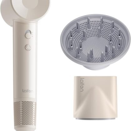 Laifen SE Lite Hair Dryer, Negative Ionic Blow Dryer with 100,000 RPM Brushless Motor for Fast Drying, High-Speed Low Noise Thermo-Control Hair Dryer with Lightweight Design and 2 Nozzles