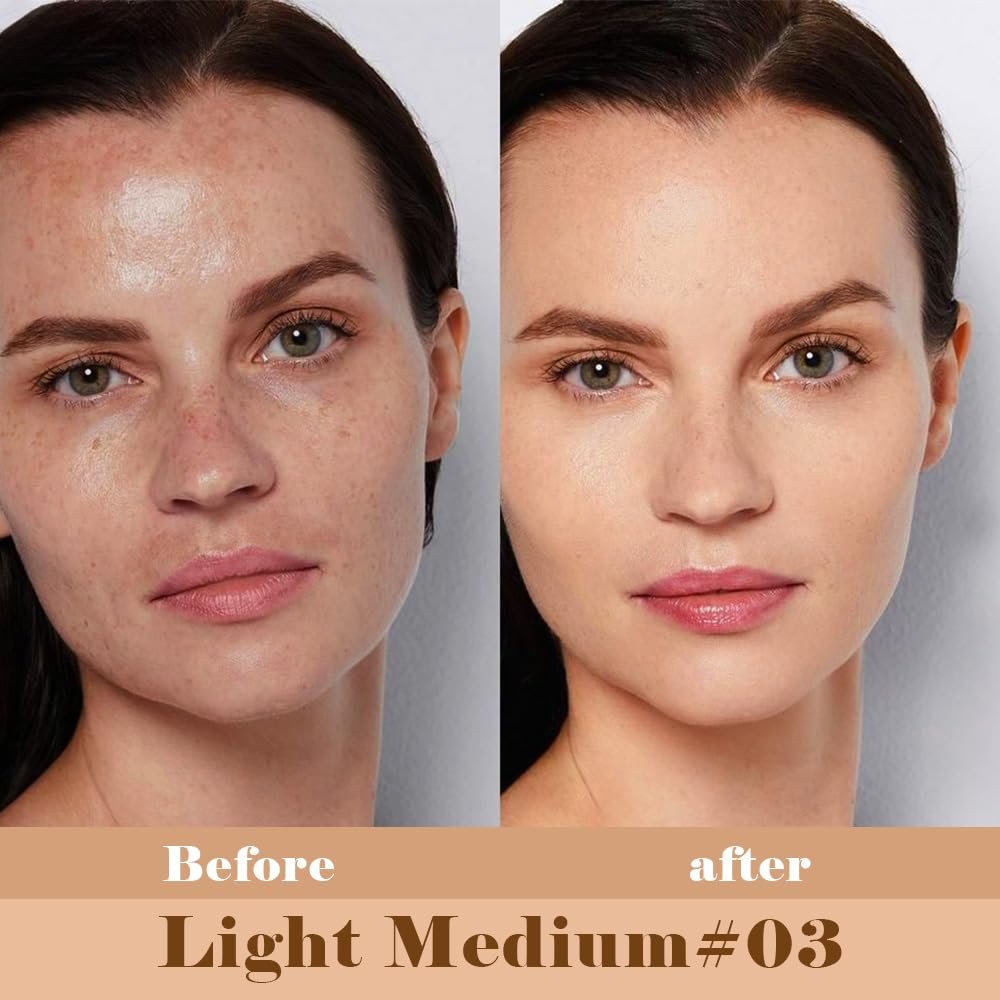 QIDSTERS Liquid Concealer for Older Women, Under Eye Brightener Full Coverage Concealer for Dark Circles, Spots, Lightweight Waterproof Foundation Makeup, Vegan & Cruelty-Free, 03 Light Medium - Image 2