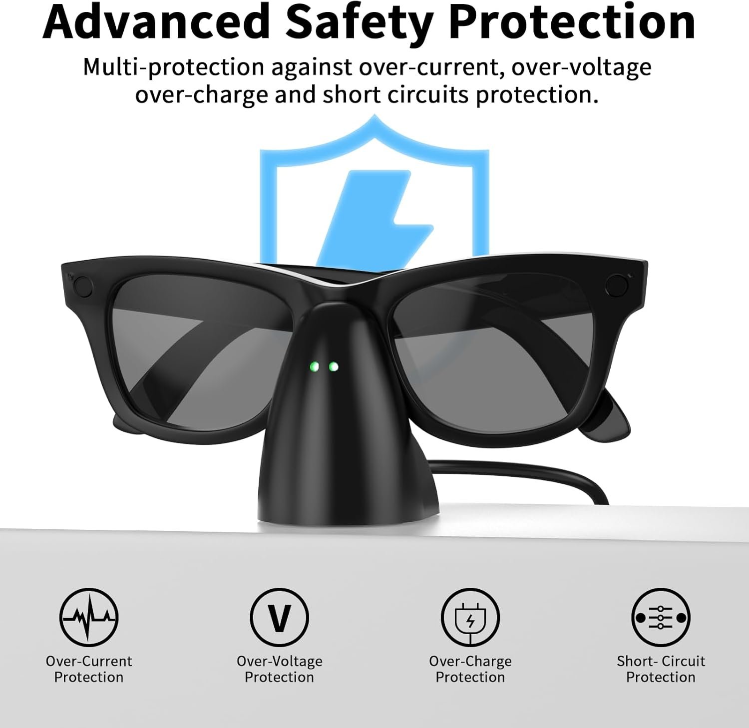 Charger Compatible with RayBan Meta Smart Glasses, Portable Charging Dock for Wayfarer, Headliner & Skyler with 59" USB-C Cable for Ray Ban Meta Gen 1 & 2 Accessories - Image 4