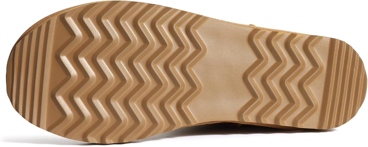 KIDMI Women's Classic Genuine Suede Mini Boots Fuzzy Snow Booties with Fur Lined - Image 6