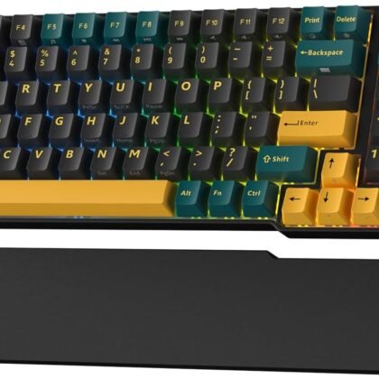 RK ROYAL KLUDGE RK96 RGB Limited Ed, 90% 96 Keys Wireless 3-Mode BT5.0/2.4G/USB-C Hot Swappable Mechanical Keyboard w/Wrist Rest, Volume Control, Software, Massive Battery, RK Viridian Switch