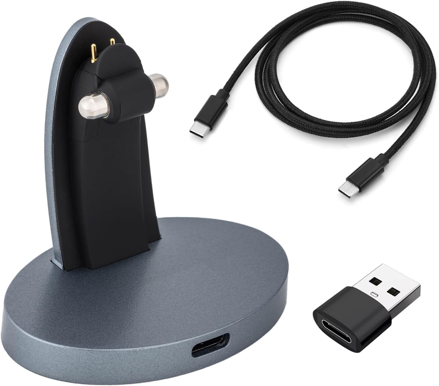 Smart Glasses Charging Stand Compatible with Ray-Ban Meta, Gray, Compatible Charging Dock with LED Indicator, Modern Design for Desk or Nightstand - Image 5