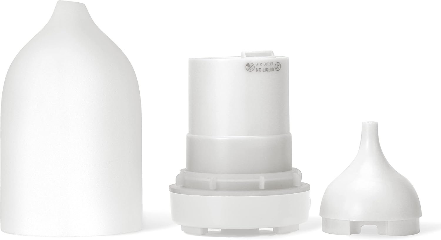 Essential Oil Diffusers,Handmade Ceramic Aromatherapy Diffuser for Room and 9 Colors Night Light for Home,Auto-Off (White) - Image 6